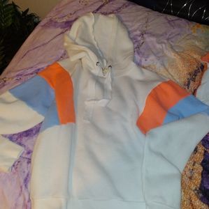 Womens size large. Blue/orange/white hoodie.